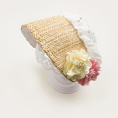 Cloth Flower Baby Court Hat 0-3 Years Old