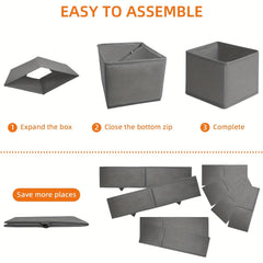 8pcs Foldable Storage Boxes Drawer Divider Organizer Underwear Bra Tie Sock