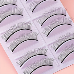 10 Pair 8mm Practice Eyelash Extensions Strips for Training