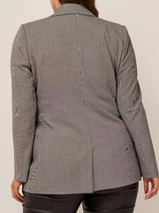 Casual Plaid Blazer Long Sleeve Lapel