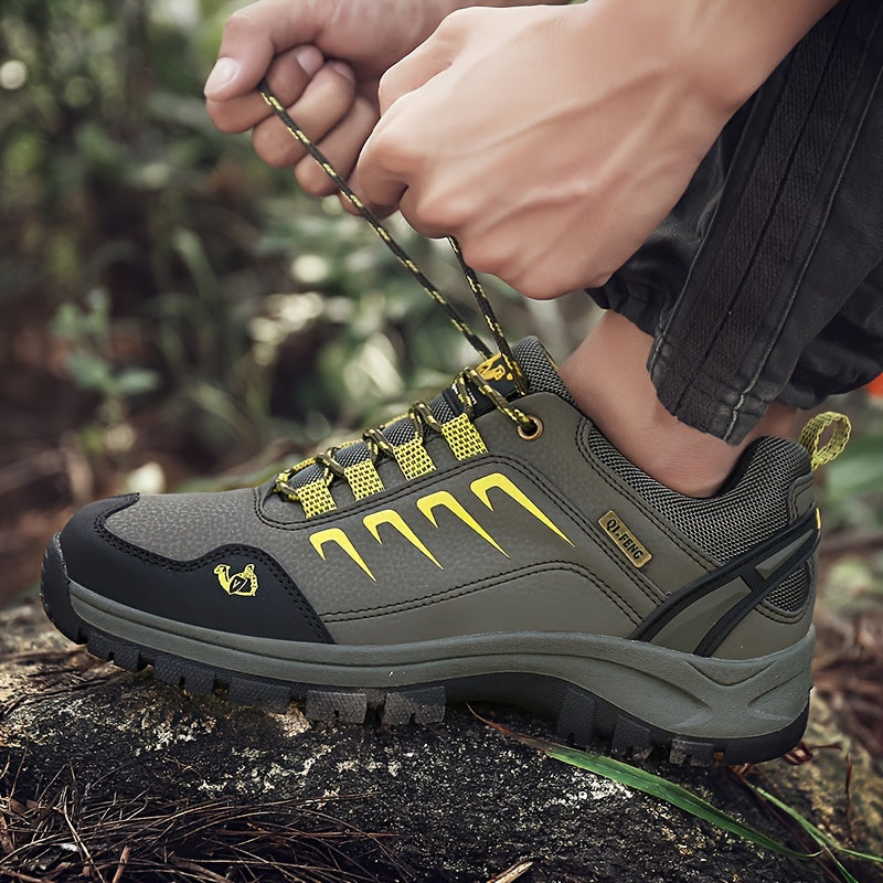 Men's Low Top Hiking Boots Non Slip Lace Up Shoes