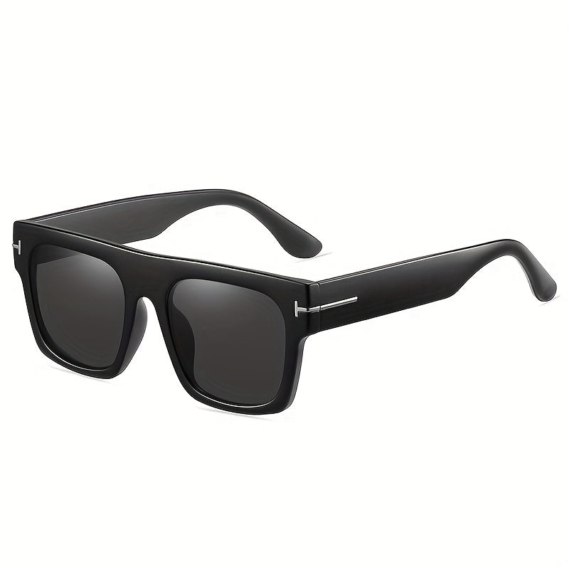 Vintage Square Frame Polarized Sunglasses for Men UV Protection