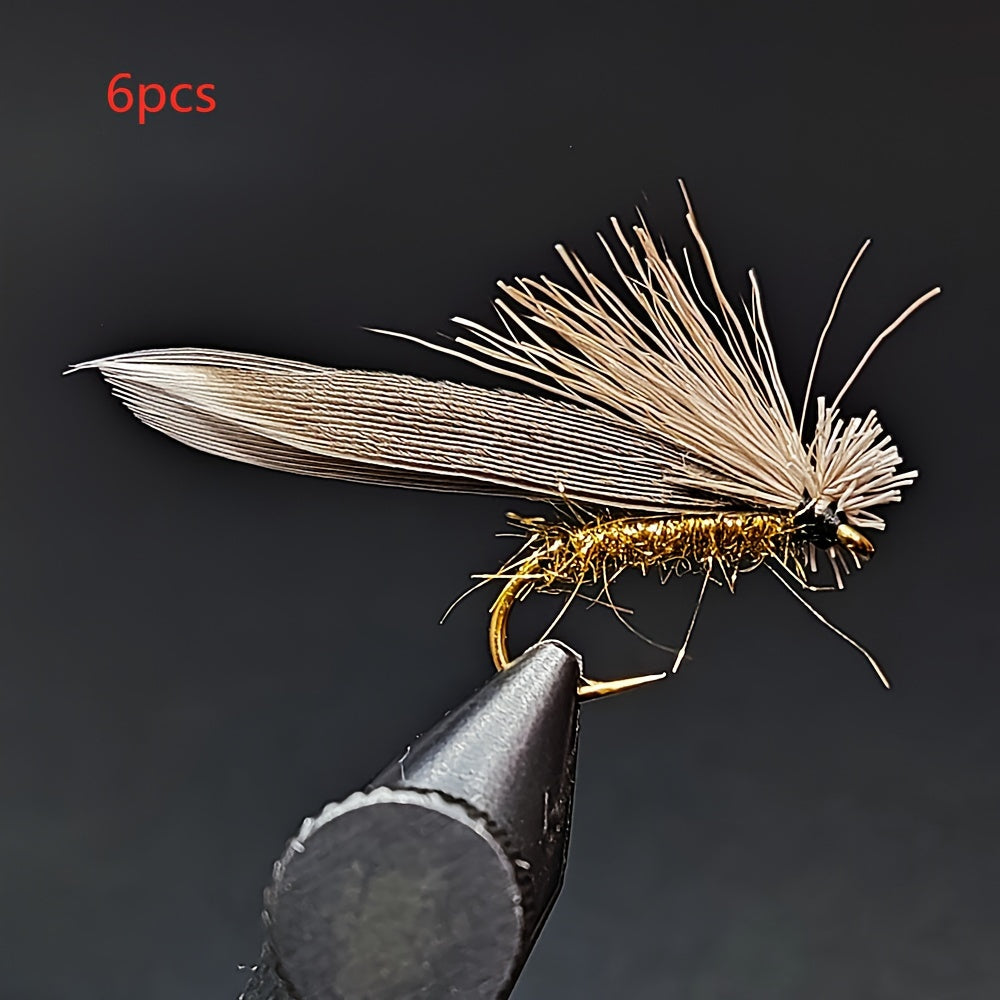 10pcs Bionic Fishing Fly Goose Feather Material for Salmon Trout Fishing