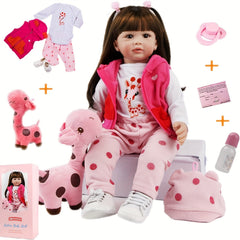 22 inch Reborn Doll with Brown Eyes and Movable Limbs