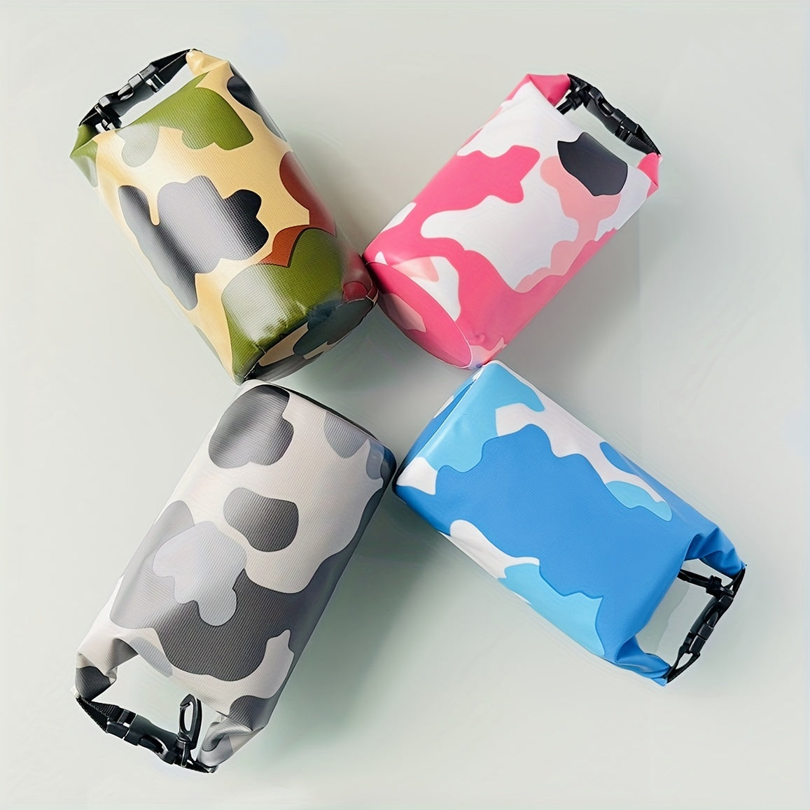 Waterproof Camo Bucket Bag with Shoulder Strap