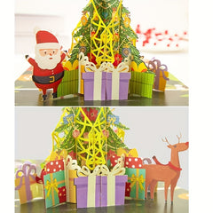 Merry Christmas Tree Popup Card With Note & Envelope