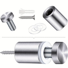 8-Pack 3/4 x 1-Inch Sign Standoff Screws Stainless Steel Wall Mounts