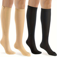 Men's Compression Zip Sport Socks - Set of 2