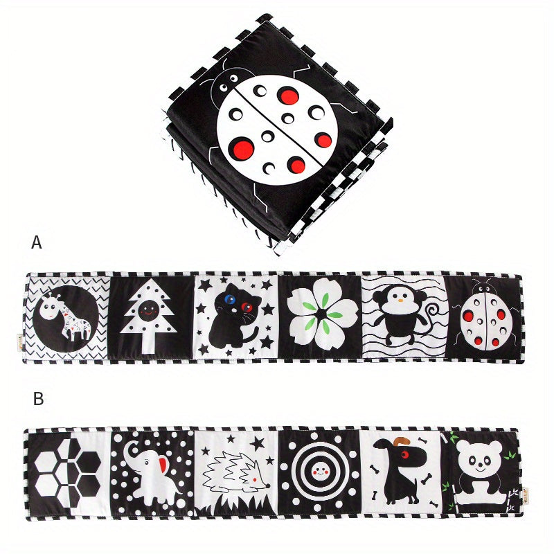 High Contrast Sensory Cloth Book for Babies