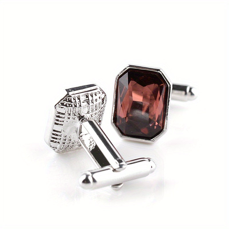 Rhinestone Cufflinks Suit Button Shirt Studs