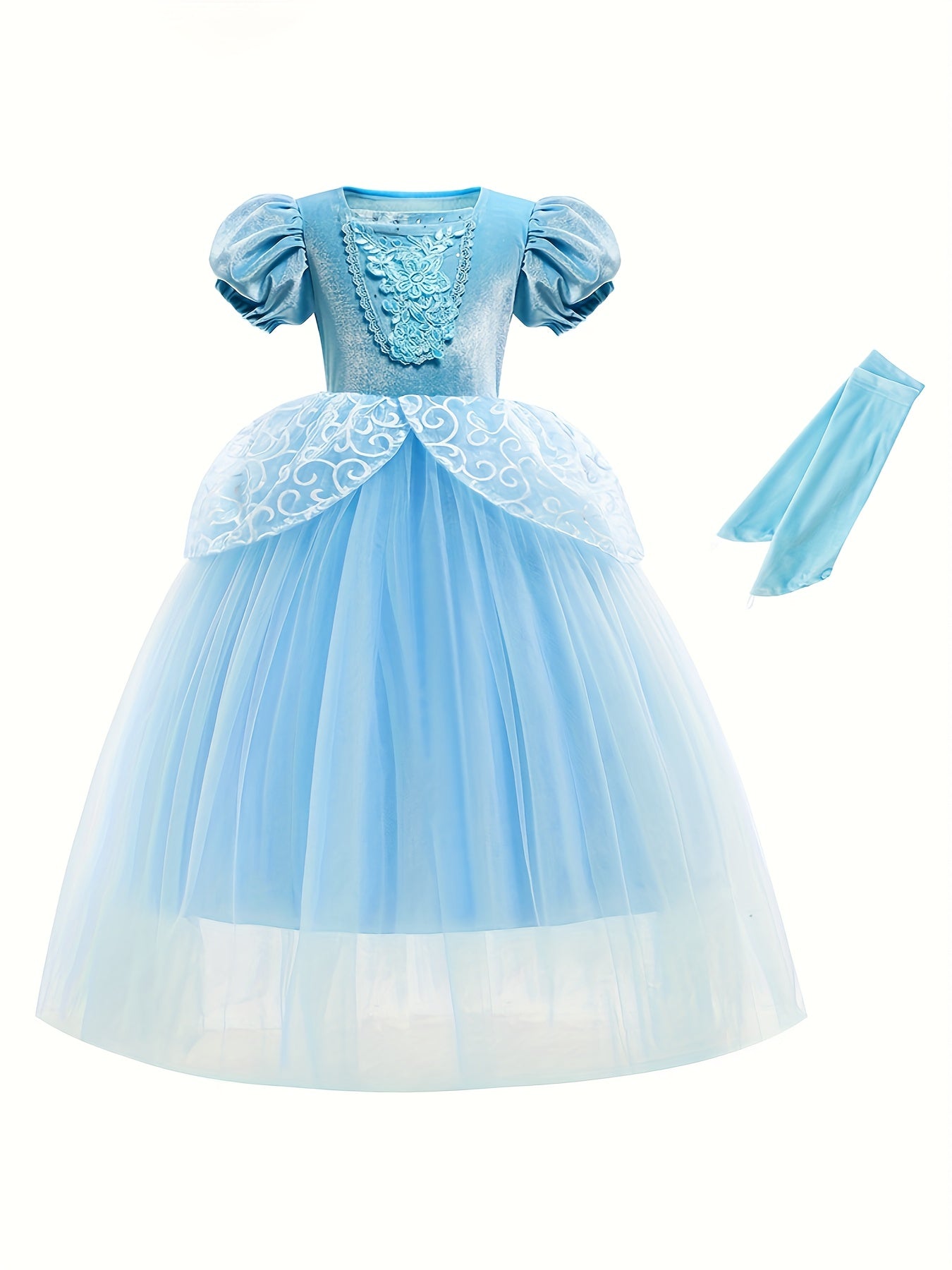 Princess Dress with Gloves for Girls