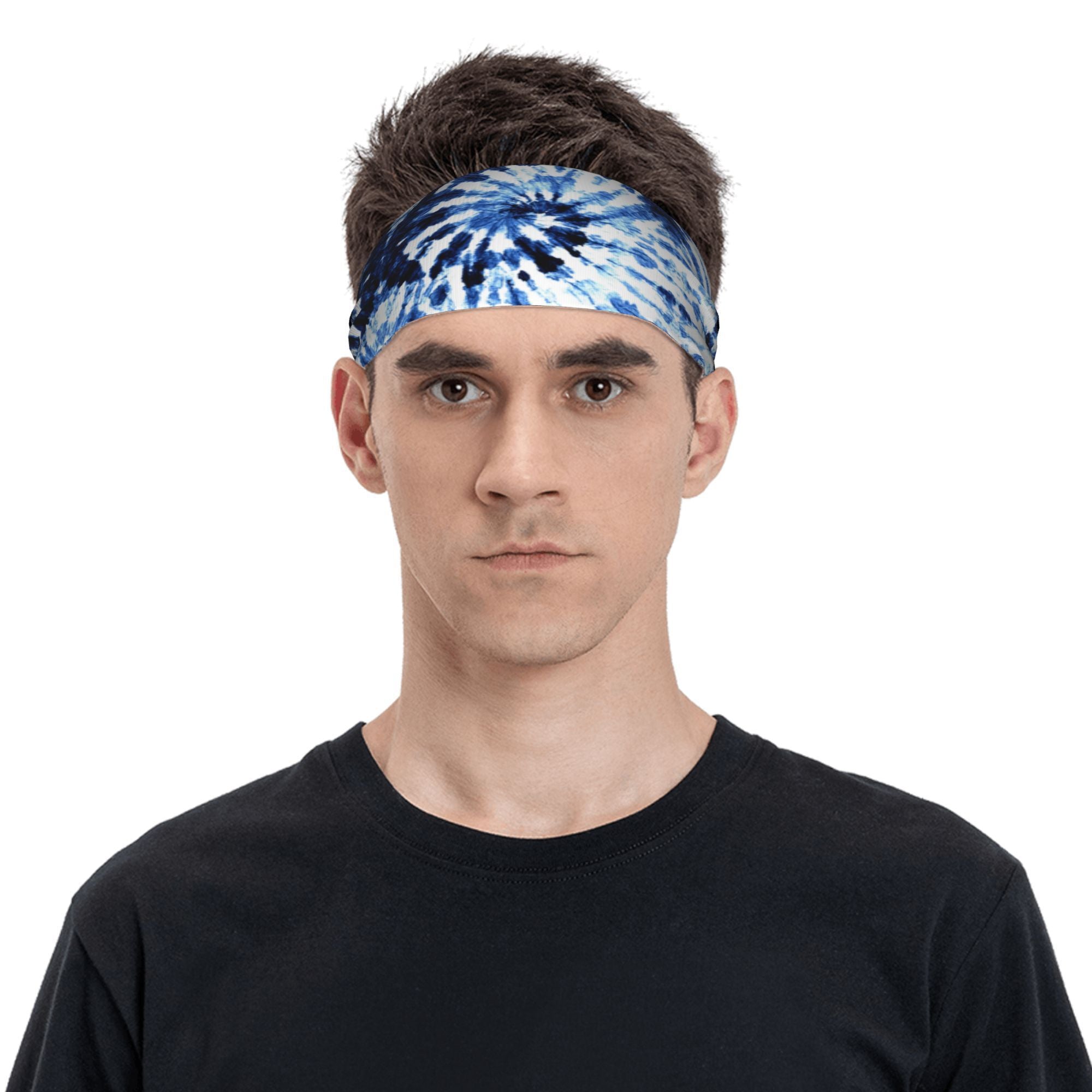 Tie Dye Headband for Men Sports Casual Outfits Halloween Thanksgiving Cam