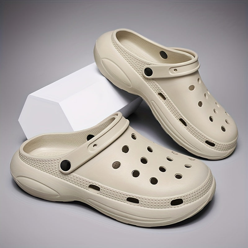 Men's Closed Toe Platform Clogs Outdoor Wear resistant Anti skid Beach Clogs