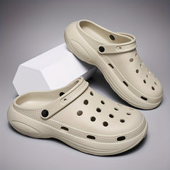 Men's Closed Toe Platform Clogs Outdoor Wear resistant Anti skid Beach Clogs