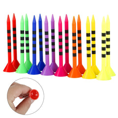 50 Mixed Plastic Golf Tees - Professional Reusable Golf Accessories