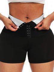 Women's Sauna Shorts High Waist Tummy Control Hip Lifting