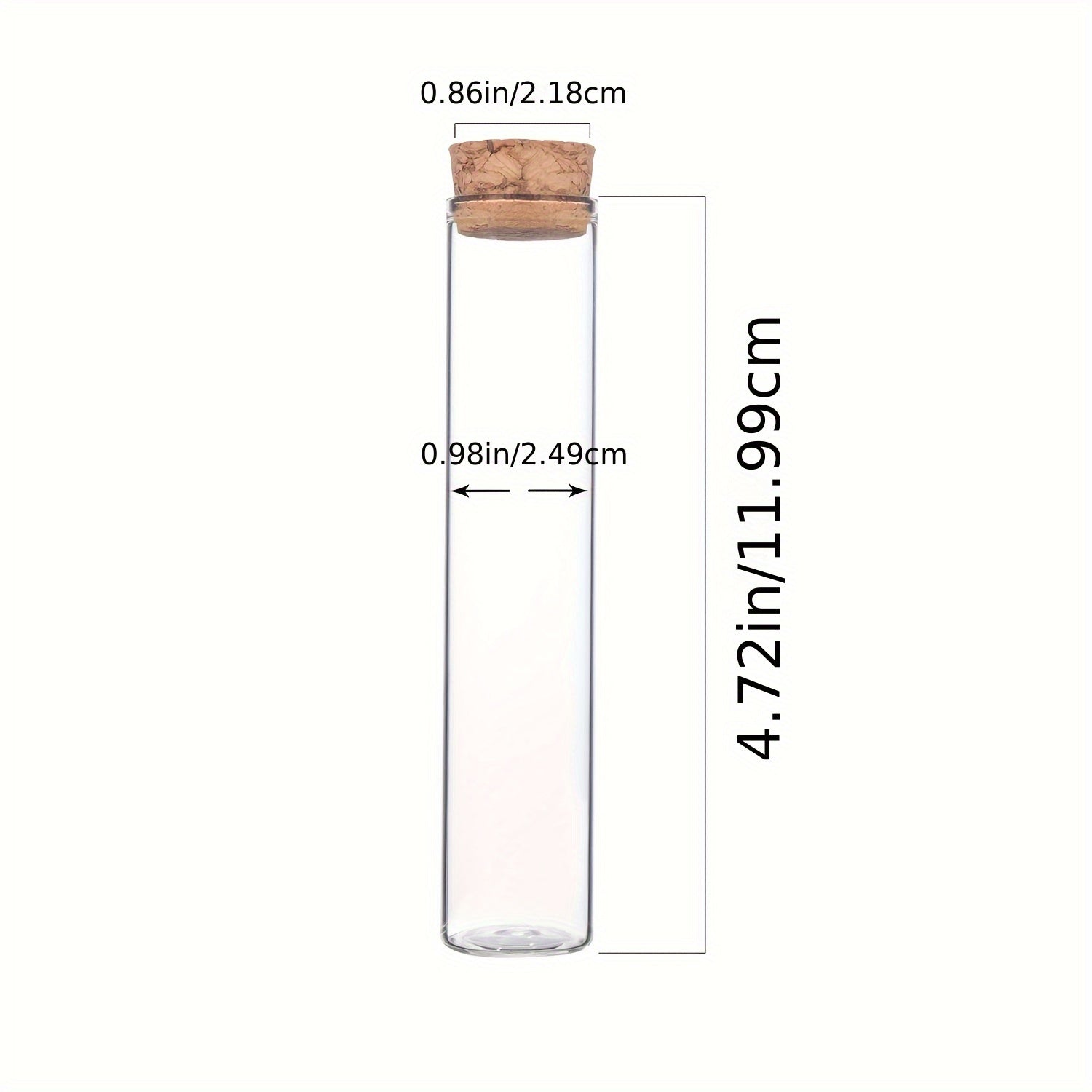 8pcs Glass Test Tube Bottle for Aromatherapy Dried Flower Packing