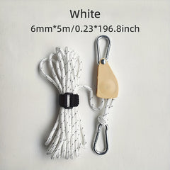 6mm Diameter 5m Long Pulley Adjust Wind Rope for Tent & Canopy