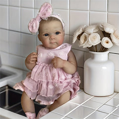 19in Reborn Doll Bettie Full Body Soft Vinyl Doll Painted Hair Dress