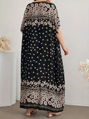 Daisy Print Kaftan Dress for Women