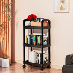 3 Tier Utility Cart Rolling Organization Cart with Handle and Wheels