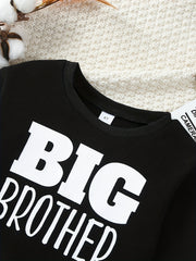 BIG BROTHER Kid's Thermal Sweatshirt Long Sleeve Top Crew Neck Pullover