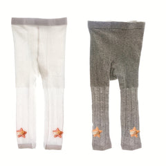 2pcs Cartoon Pattern Leggings for Baby Girls
