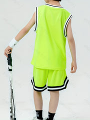 Youth Basketball Tank Top & Shorts Set for Summer Training