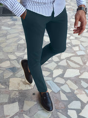 Men's Slim Fit Vintage Style Stretch Dress Pants