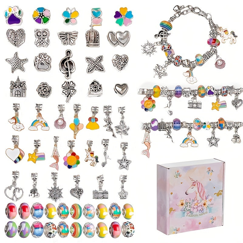Children's Crystal Loose Bead Bracelet DIY Accessories Pack