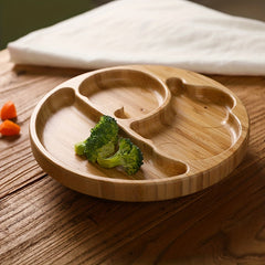 Baby Bamboo Wood Dinner Plate For Fruit Bread Salad Food