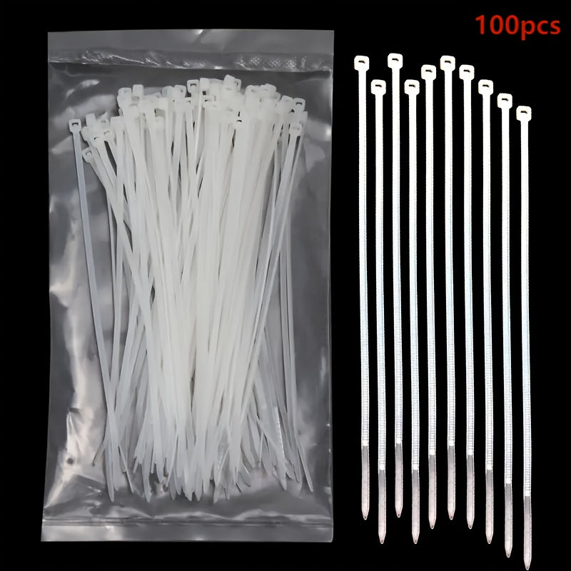 100pcs 19 Cable Ties Heavy Duty Self Locking Nylon Ties