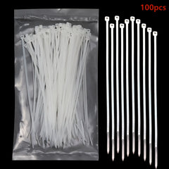 100pcs 19 Cable Ties Heavy Duty Self Locking Nylon Ties