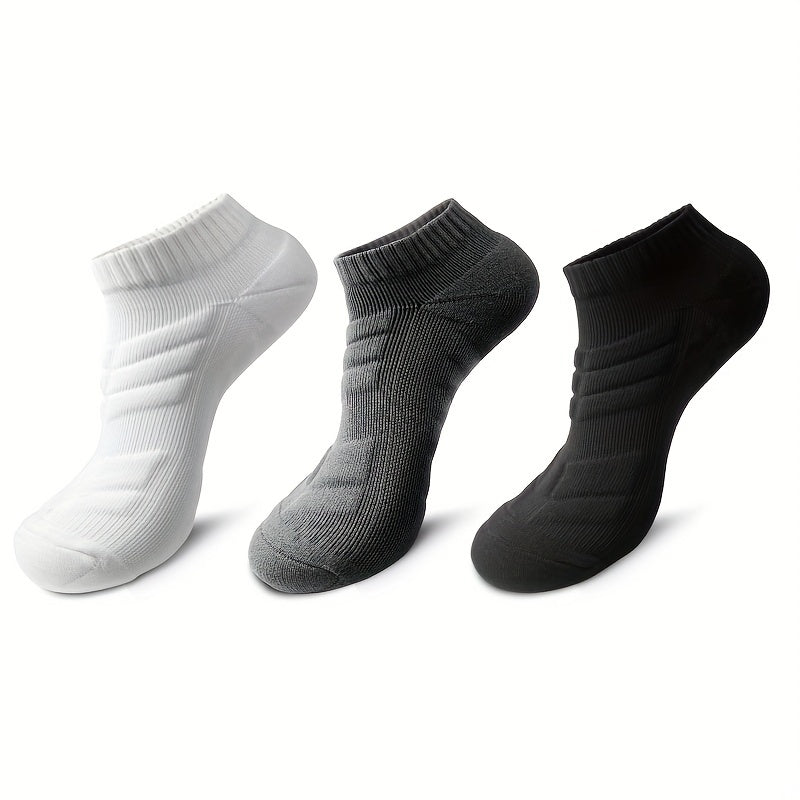 Breathable Cushioned Ankle Socks for Men - 4 Pairs