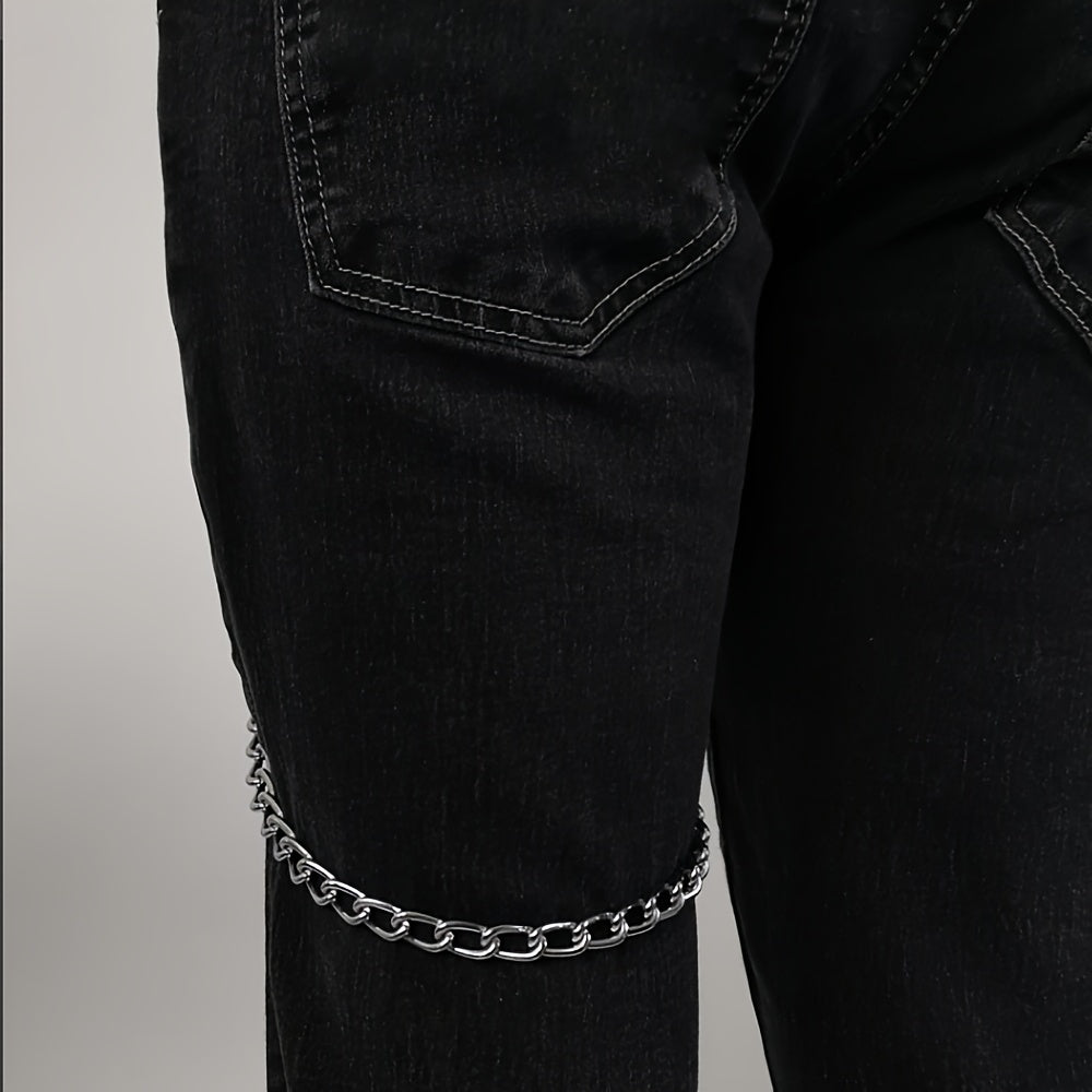 Pentagram Leg Chain Harness Gothic Leg Strap Hip Hop PU Leather Rivet Belt Haraj