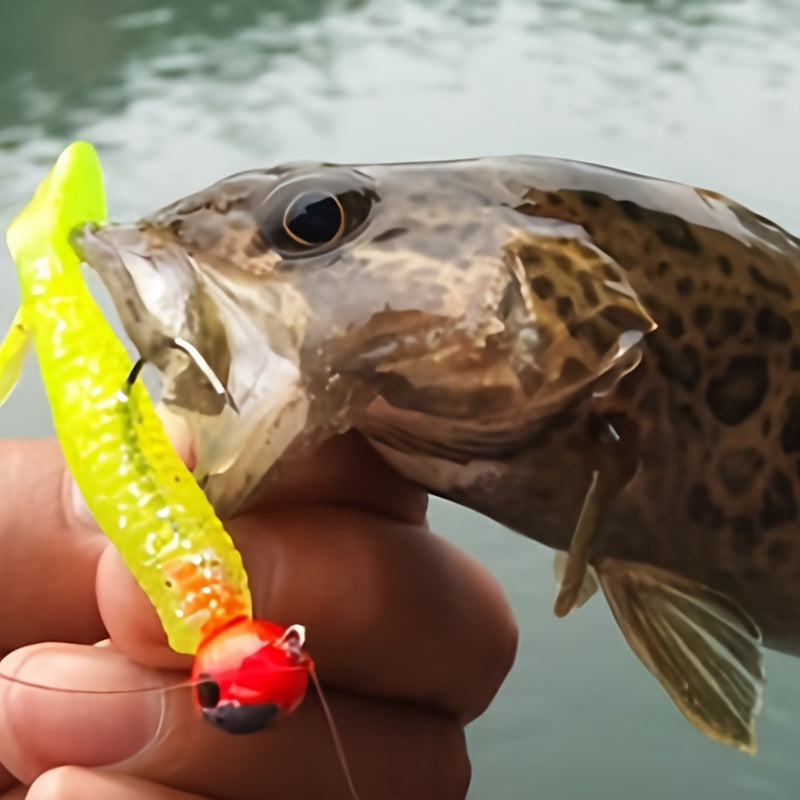 20pcs Soft Fishing Worms 0.8g Artificial Bait Swimbaits for Carp Bass