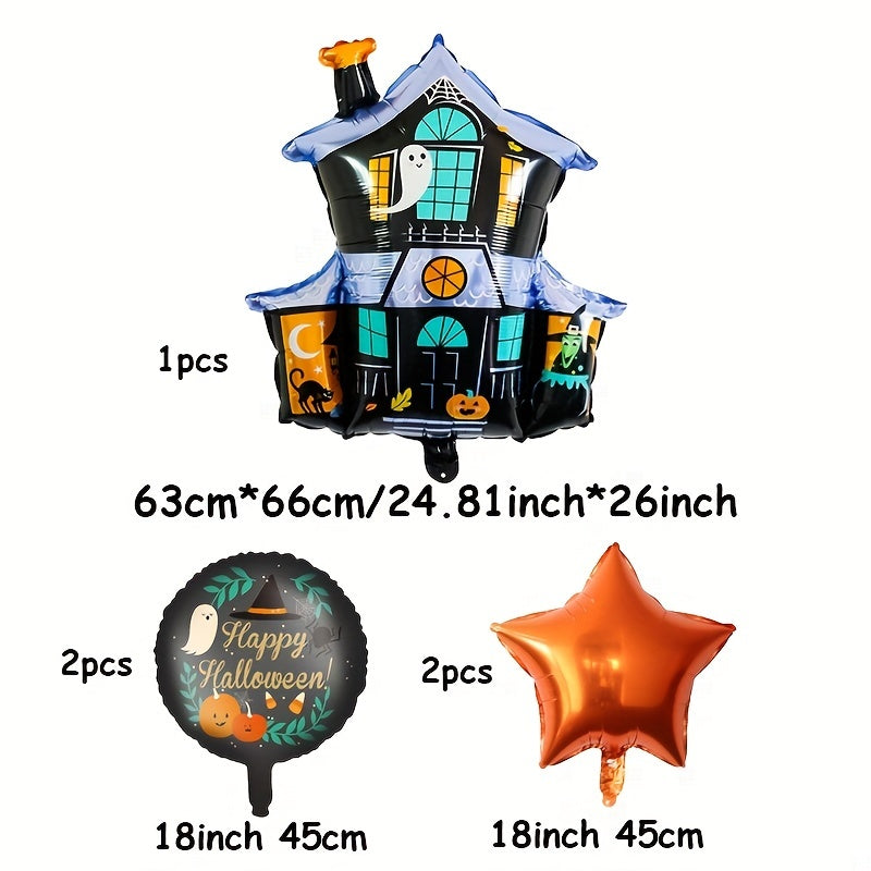 5pcs Halloween Haunted House Balloon Set