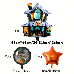 5pcs Halloween Haunted House Balloon Set