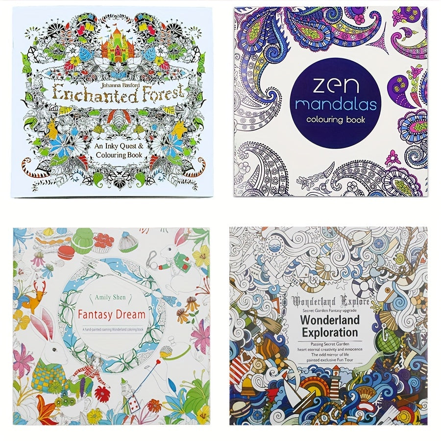 16 Unique Adult Coloring Books: No Repeat Patterns
