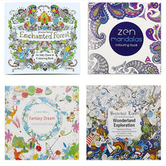 16 Unique Adult Coloring Books: No Repeat Patterns