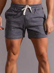 Men's Cotton Sports Shorts Quick Dry Casual 3 4 Pants Pockets Jogger