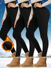 3pcs High Waist Fleece Lined Yoga Leggings Slim Fit Workout Pants