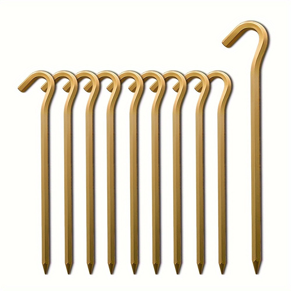 10pcs Aluminum Alloy Tent Nails Canopy Pegs Heavy Duty Outdoor Camping Stakes