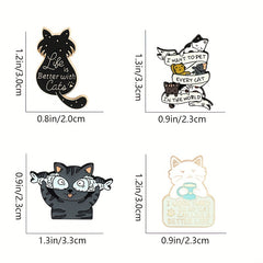Cute Cat Pin for Clothes & Bags - DIY Accessory & Gift