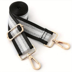 Adjustable Crossbody Shoulder Strap Wide Striped Replacement Purse Strap