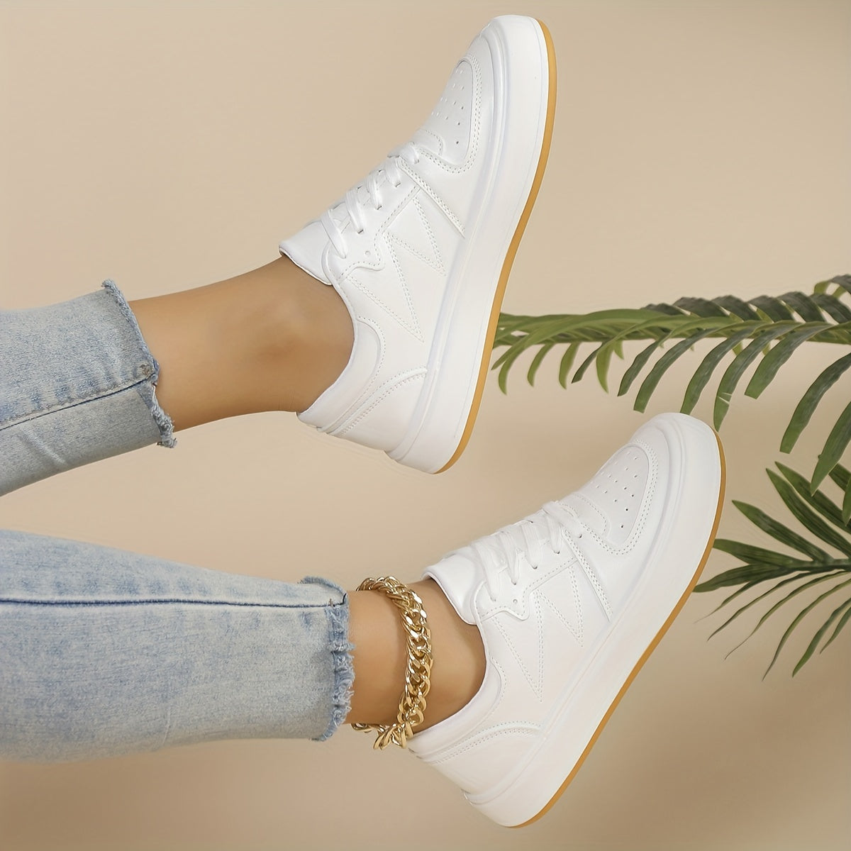 Flat Sneakers Low Top Lace Up Comfortable Shoes