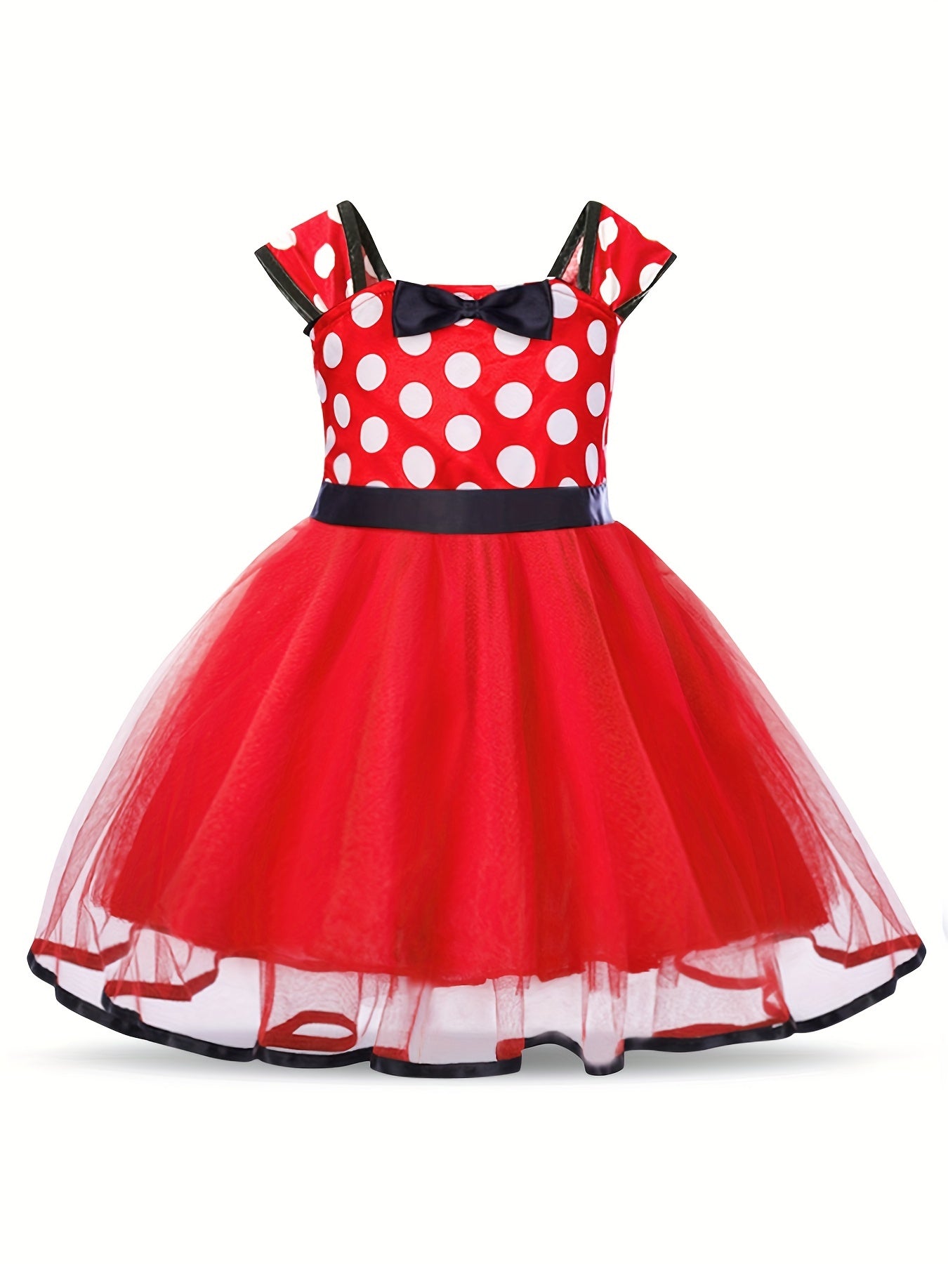 Baby Girl's Polka Dot Mesh Puffy Princess Dress