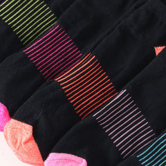 6 Pairs Creative Block Men's Crew Sports Socks Comfy Knitted Stockings