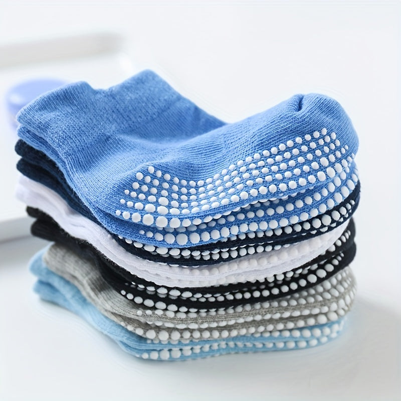 6pairs Baby Cotton Non-slip Boat Socks for Toddlers