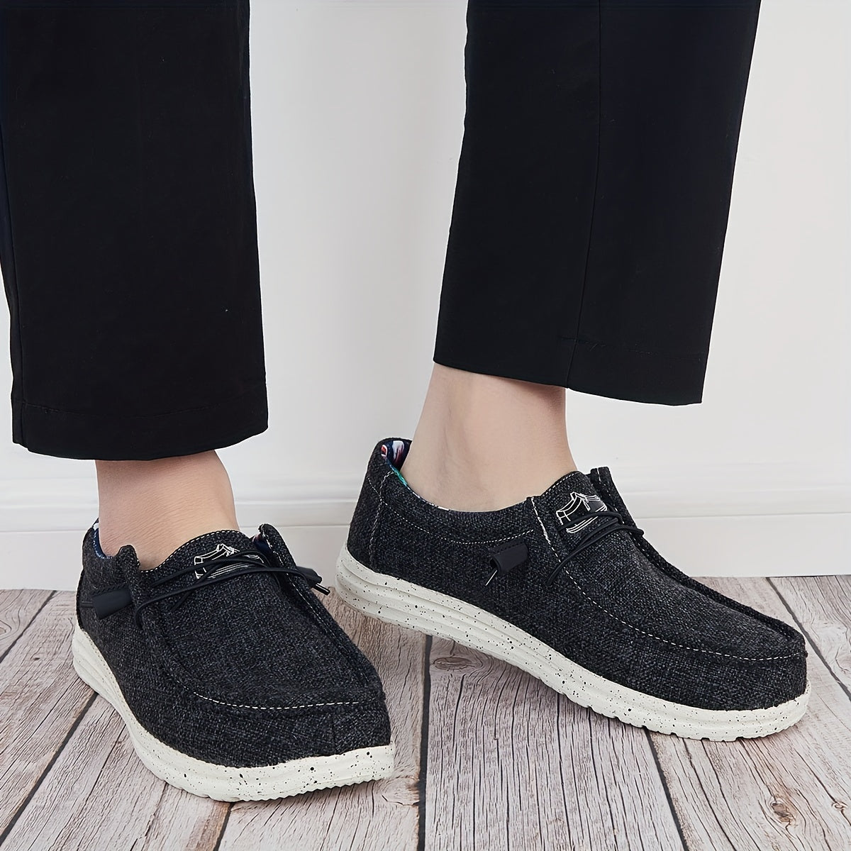 Men's Canvas Slip On Loafer Shoes Casual Anti skid Flat Sneakers